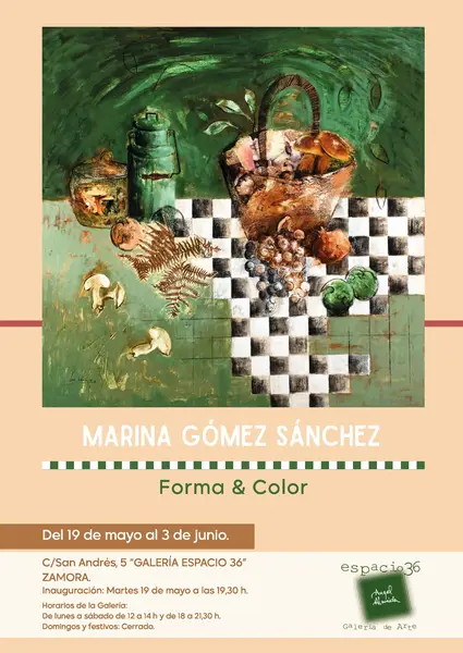 Portada de la reseña: Marina Gómez inunda de "Forma & Color" las paredes de Espacio 36